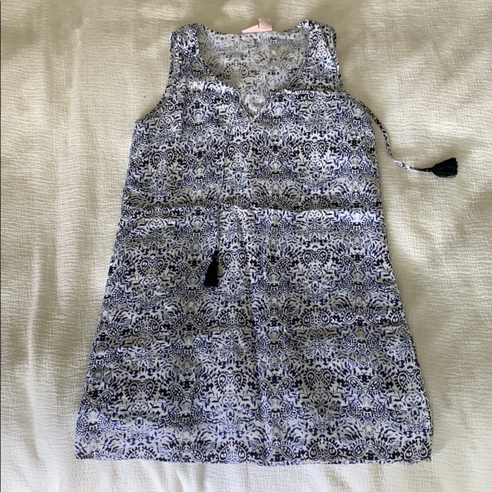 100% Linen sundress with tassels